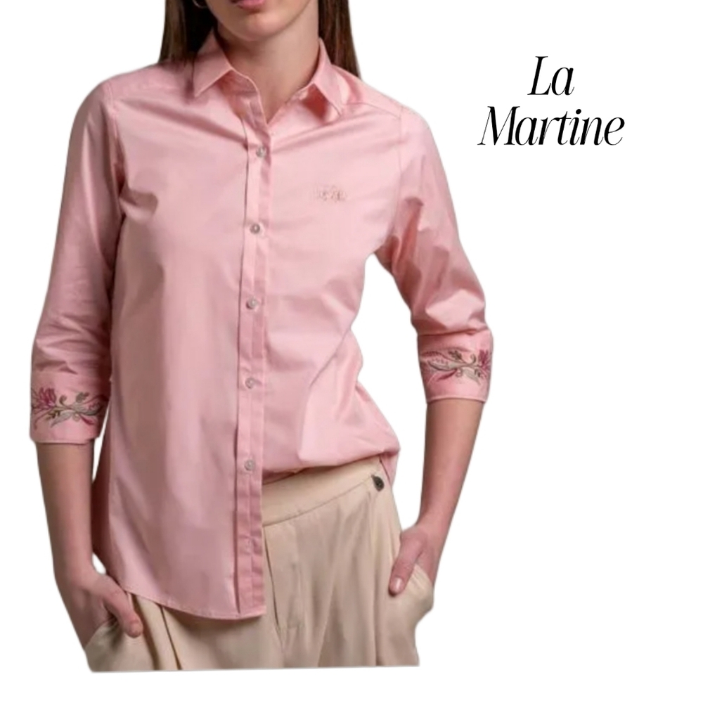 La Martina Light Pink Button-Up Shirt Size Xs